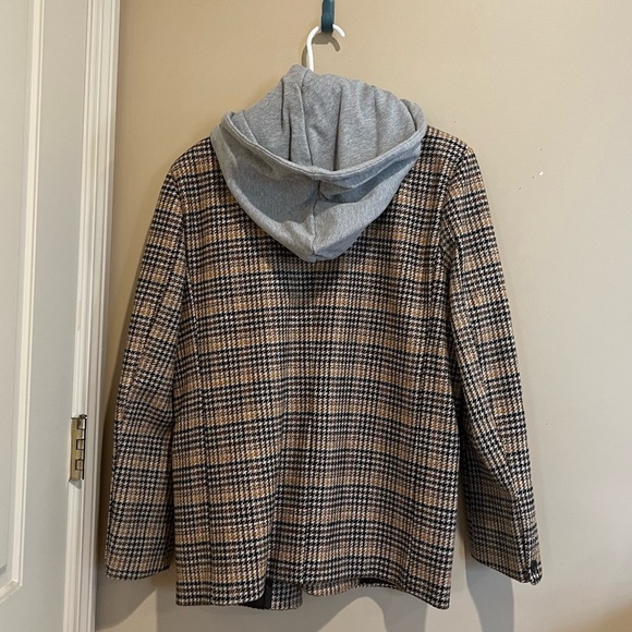 Oversized checked hooded jacket - Picture 2 of 4